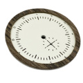 Dial de reloj mixto de piedra y madera