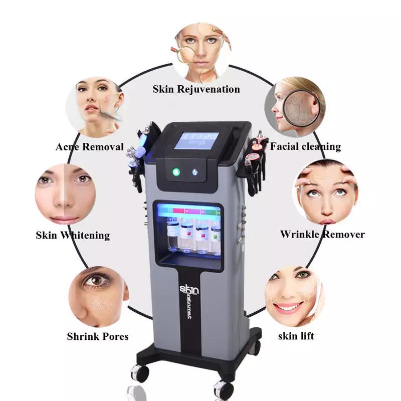 Vertical 10 in 1 Multifunction Hydra Facial oxygen water jet peel machine