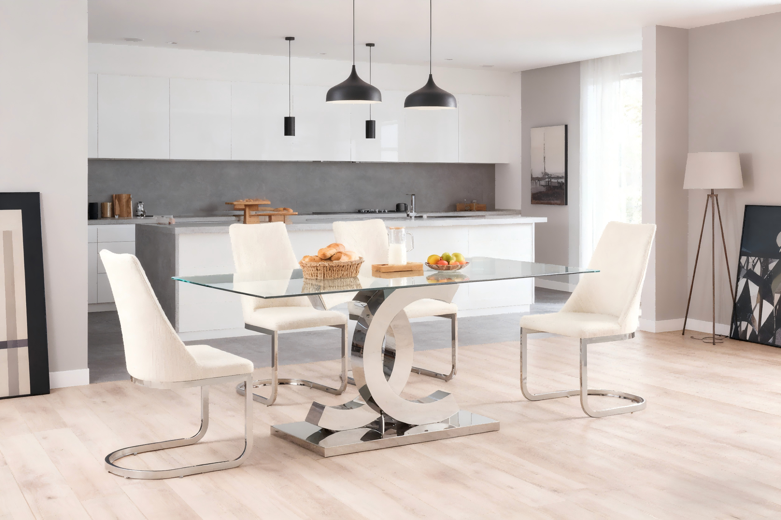 TL-21SD01 glass dining table 7