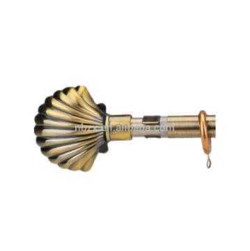 Decorative Iron Round Fan-Shaped Curtain Rod Set - Model 8025H5L3