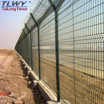 High Quality Galvanized Steel PVC Coated 3D V-Bend Garden Fence with Square Post