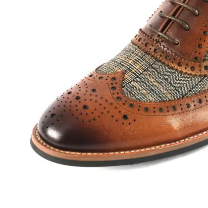 Leisure Plaid Business Shoes