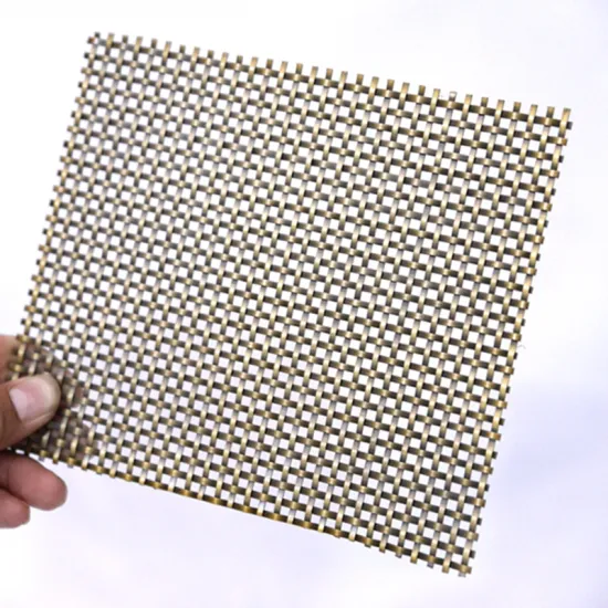 Antique Brass Plated Wire Mesh Sheets for Cabinets and Doors