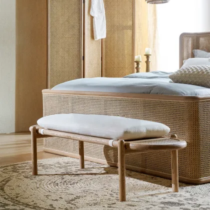 Modern Solid Wood Dining Bench for Shoes Changing