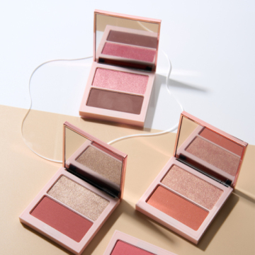 Pink Rose Gold Blush Palette Make Your Own Makeup Customization Blush Powder 2In1 Multi-Function Private Label Blush Makeup