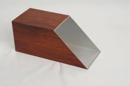 Wood grain powder coated aluminum doors and windows