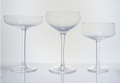 juego de vidrio de coupé de champán transparente