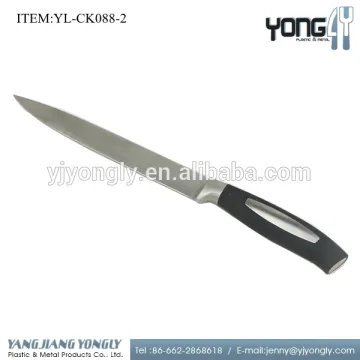 Stainless steel electric meat cutting knife with soft TPR handle