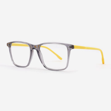 Super thin Square Acetate Male's Optical Frames