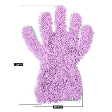 car cleaning glove in Chenille material