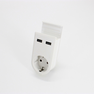 Factory Supply Travel Adapter Plug with 2 USB Desk Socket Extension Power Strip Board