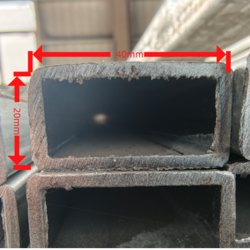 Langlebiges verzinktes Vierkantrohr 20 x 40 x 1,2 mm