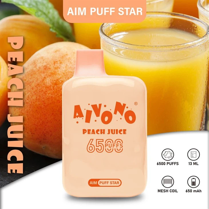 البيع الساخن AIVONO AIM-PUFF Star 6500 Puffs يمكن التخلص منها vape