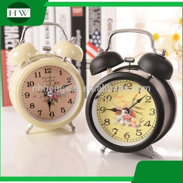 metal mini funny creative table wake up light digital ring a bell vibrating alarm clock