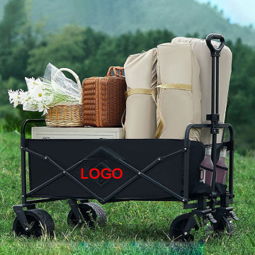 Collapsible Folding Utility Wagon with All-Terrain Big Wheels