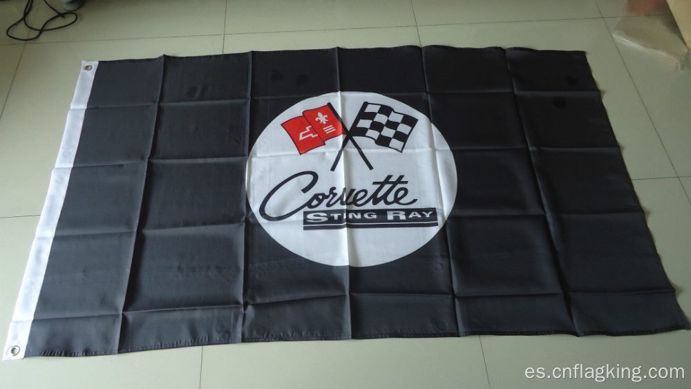 Bandera de exhibición de publicidad de coche bandera de corbeta stingay bandera de corbeta stingay 90X150CM tamaño 100% poliéster