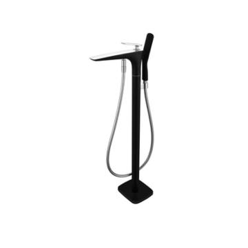 Sanitary Ware Standing Floor Mounted Retractable Bathtub tap Mixer Personal Hand Shower Faucet
