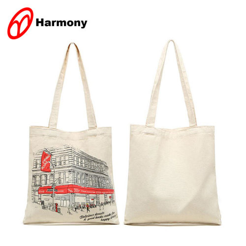 Custom Recyclable Ladies Tote printed canvas shopping bag