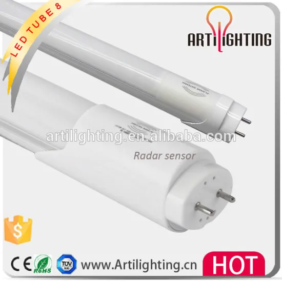 Top quality led light 4ft led tube alumium pc cover led sensor t8 tube
