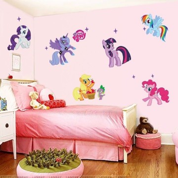 3D Cartoon Wall Stickers Wall Decals My Little Pony For Kids Room Home Decor