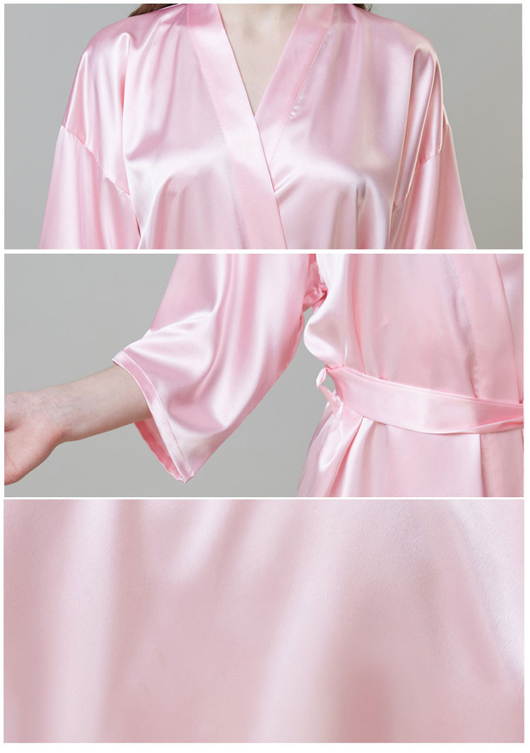 Silk satin robe 