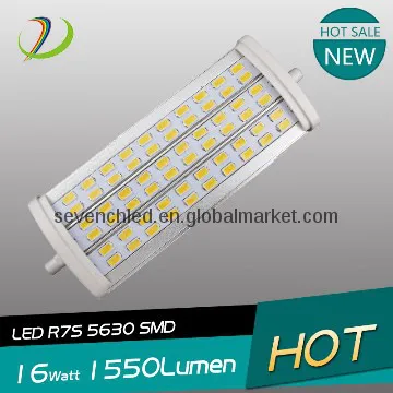 16w samsung 5630smd led r7s double ended linear led r7s
