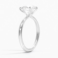 Elegk 18K အဖြူရောင်ရွှေရောင်ဘဲဥပုံ cut ကိုလက်စွပ်