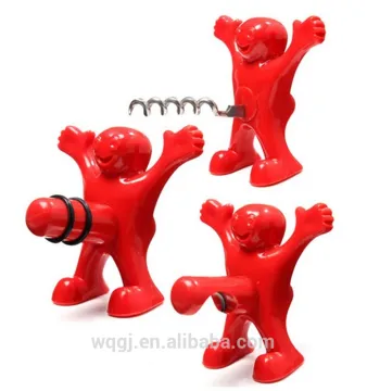 Creative Body Shape Happy Man Red Wine Bottle Opener Plastic Wine Stopper