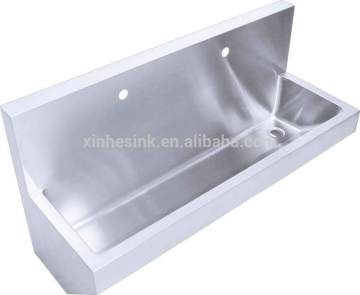 large kitchen stainless steel wash trough sink