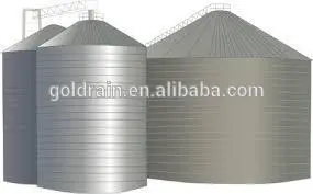 Assembly flat bottom small grain silos