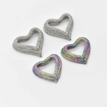Sparkling Crystal and Rhinestone Decoration for Sandals: Heart Shape, Round, and Diamond-Style Glass Accents