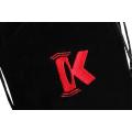 Embroidery logo Black velvet bag with bottom