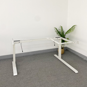 L Shape Height Adjustable Sit Standing Desk Frame