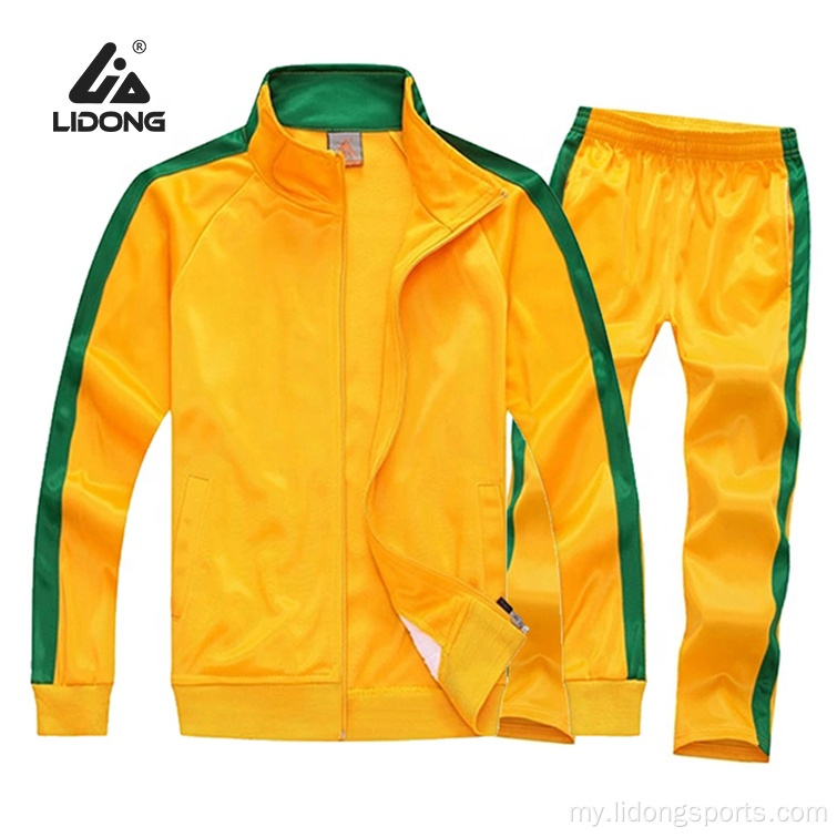 ပူပြင်းတဲ့ polyester လေ့ကျင့်ရေး &amp; jogging စိတ်ကြိုက် tracksuit