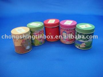 Small round tin pencil sharpener for children