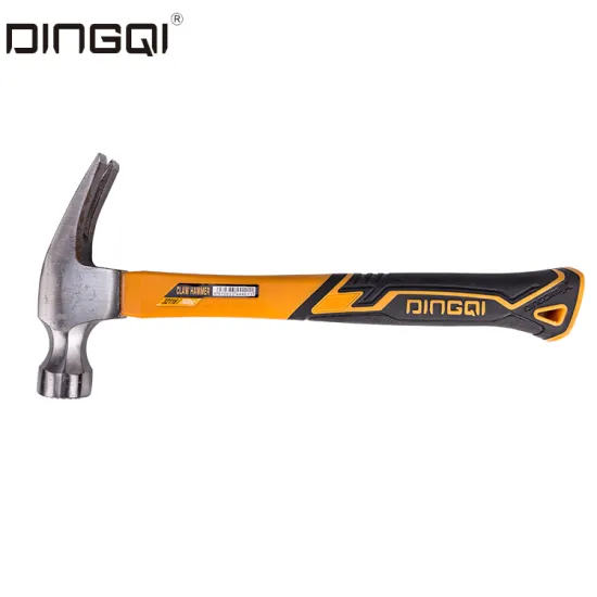 Dingqi Professional Claw Hammer with Long Flbreglass Handle