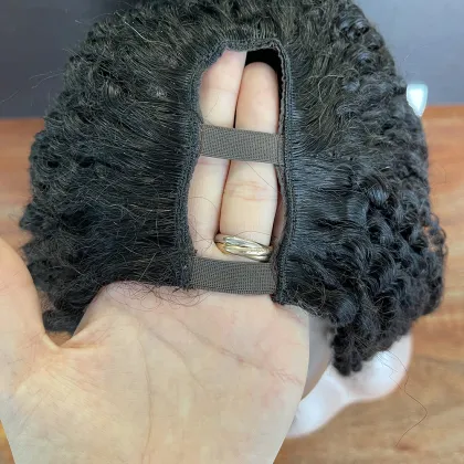 Wholesale U Part Curly Wig 100% Human Hair, Afro Kinky Curly Cambodian U Part Wig