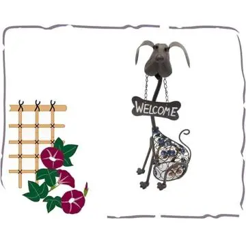 outdoor garden decoration metal dog