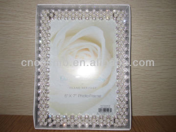 2013 New Design Gift Box Packing Pearl and Crystal Wedding Photo Frame