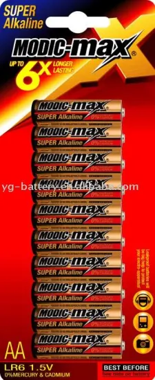 Super Alkaline Battery AA LR6 10pcs / blister card