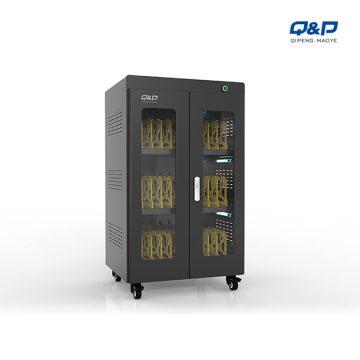 Tablets and Laptop storage charging cart in school