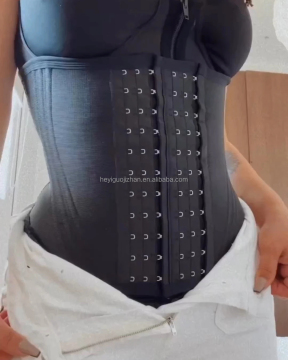 Black High Compression Knitted Spandex Corset Waist Shaper