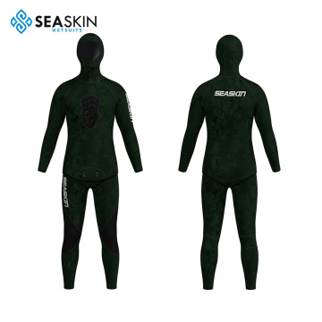 Seaskin Custom Yamamoto 5mm 2 ชิ้นลายพรางที่คลุมด้วยผ้า Neoprene Spearfishing Wetsuit