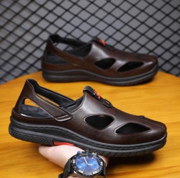 Leather Roman Sandals: Stylish, Breathable Casual Shoes for Office and Outdoor Use