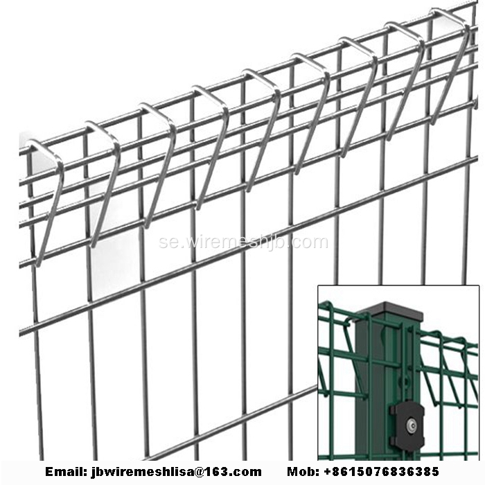 PVC-belagd Rolltop Fence BRC Pool Fence