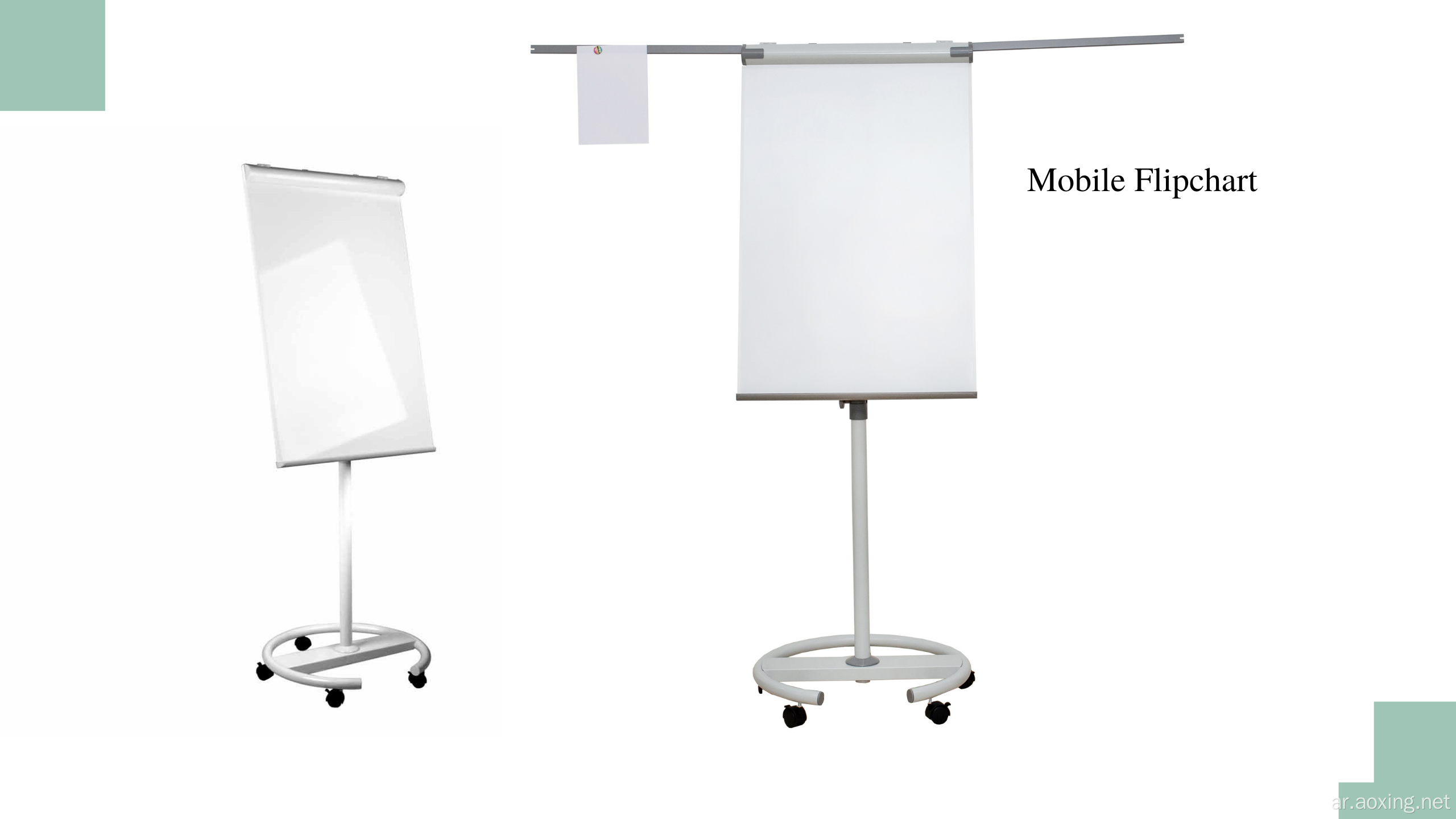 Mobile Magnetic Flipchart Round Base PM-RM