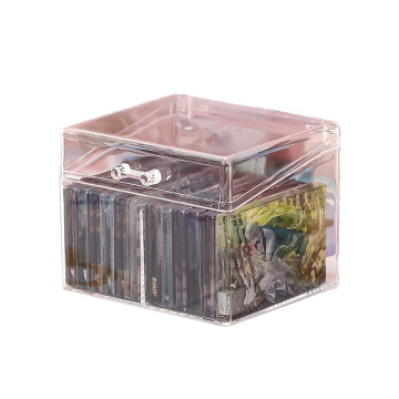 3 Inch Acrylic Card Storage Box with Lid for Desktop & Drawer