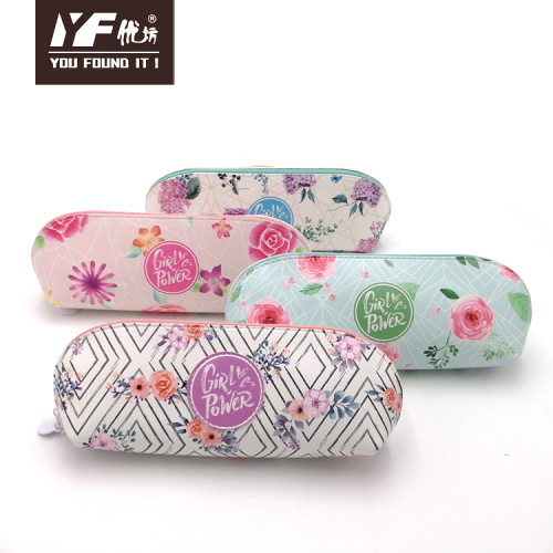 Pencil Bag Making Custom print girl power PU pencil case Supplier