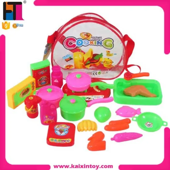 19pcs toys kitchen play set with handbag