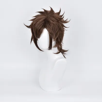 35cm Short Brown Joseph Joestar Cosplay Wig - JoJo's Bizarre Adventure